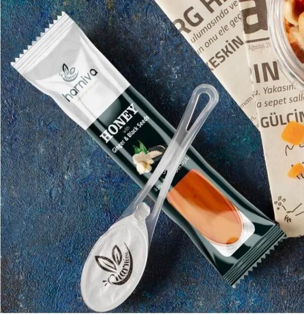 Honey Spoon with Ginger and Black Seeds (12Pcs)