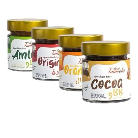Dates Spreads Combo of 4 (Tamrella Original, Orange, Cocoa, Amlo)